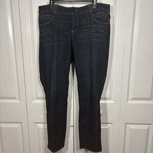 Democracy Ab Solution Booty Lift Jeans Women 18 Dark Wash Stretch Denim Slim Fit